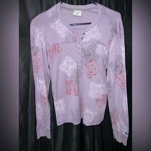 Columbia Women's Lavender and Coral Long Sleeve Top